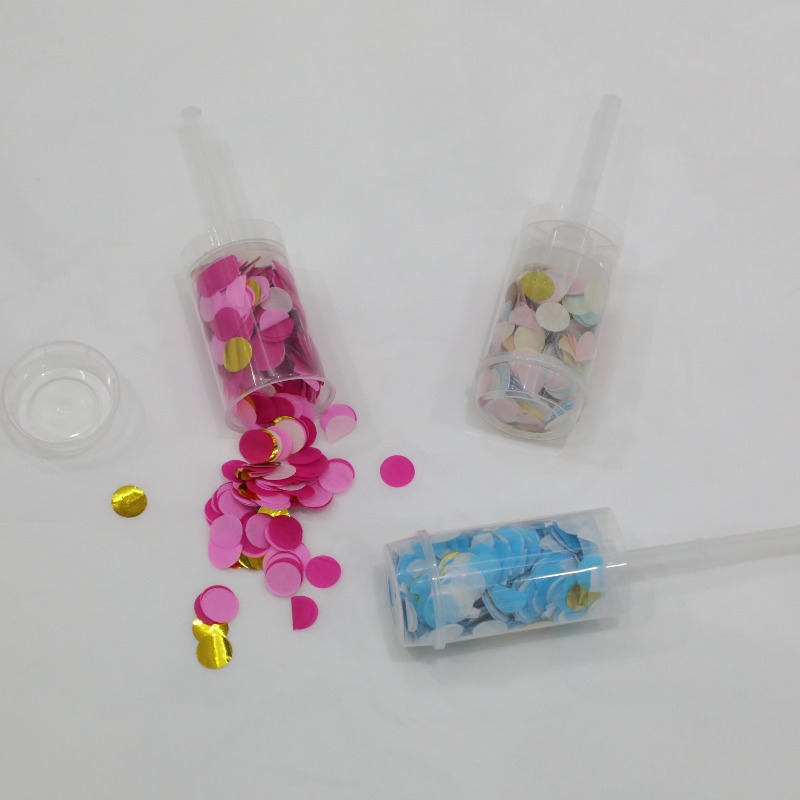 Push Pop Confetti Poppers pro promoce Gender Odhalte miminko svatební výročí Nový rok \\\\ Narozeninové párty (multicolor)